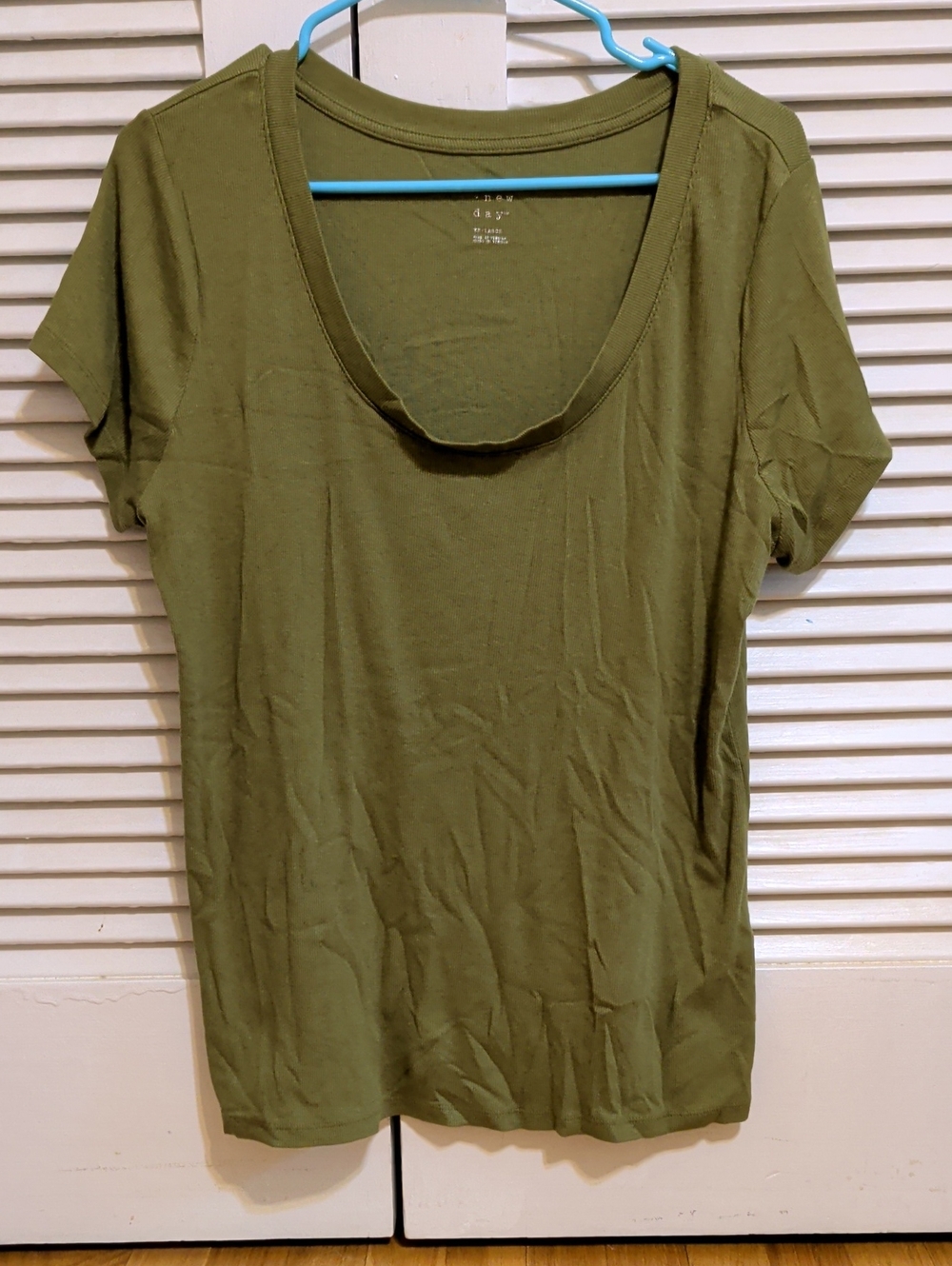 a new day Olive Green Scoop Neck Short Sleeve Tee